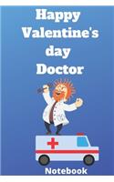 Happy valentine's day doctor notebook