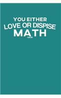 Funny School Math Teacher Notebook