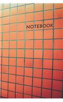 Notebook: Red Tile Wall Blank Lined Journal 6x9 Inches 100 Pages Brick Notebook