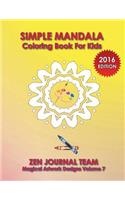 Simple Mandala Coloring Book For Kids