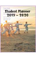 Student Planner 2019 - 2020: Karate Fighter Assignment Tracker Homework Planning Academic Notebook