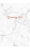 Grocery List: 52 Weeks, Notebook and Food Planner Journal - 2 Full Pages for each Week (104 Pages -Gift for Women)White Grey Marble (104 pages - 7 x 10)