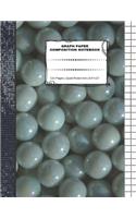 Graph Paper Composition Notebook: 110 Pages - Quad Ruled 4x4 - 8.5" x 11" Marbles Large Notebook with Grid Paper - Math Notebook For Students