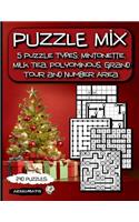 Puzzle Mix: 5 Puzzle Types: Mintonette, Milk Tea, Polyominous, Grand Tour and Number Area.