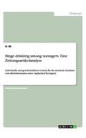 Binge drinking among teenagers. Eine Zeitungsartikelanalyse