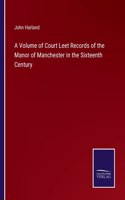 Volume of Court Leet Records of the Manor of Manchester in the Sixteenth Century