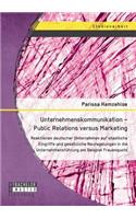 Unternehmenskommunikation - Public Relations versus Marketing