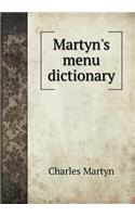 Martyn's menu dictionary