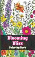 Blooming Bliss Coloring Book: Flower Coloring Book for Adults with Different Floral Designs