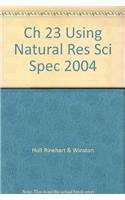 Ch 23 Using Natural Res Sci Spec 2004