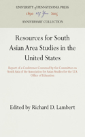 Resources for South Asian Area Studies in the United States