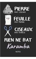 Rien ne bat Karamba - Notes: Noms Personnalisé Carnet de notes / Journal pour les garçons et les hommes. Kawaii Pierre Feuille Ciseaux jeu de mots. Fournitures scolaires, premie