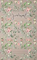 Journal: Lined Notebook - 120 pages - Pink Floral Flower Themed Notepad or Journal - Matte Cover - 6 x 9 Inches