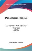 Des Emigres Francais