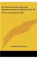 De Oratorio Genere Dicendi, Quohieronymus In Epistulis Usus Sit