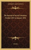 Journal of Sacred Literature, October 1851 to January 1852