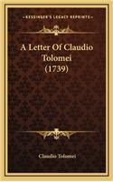 A Letter Of Claudio Tolomei (1739)