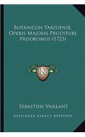 Botanicon Parisiense, Operis Majoris Prodituri Prodromus (1723)
