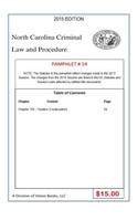 North Carolina Criminal Law and Procedure-Pamphlet 54