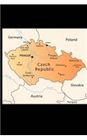 Map of Czech Republic Journal: 150 Page Lined Notebook/Diary