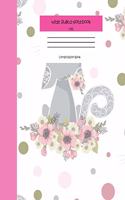 Wide Ruled Notebook Cat Composition Book