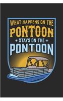 What Happens On The Pontoon Stays On The Pontoon: 120 Pages I 6x9 I Monthly Planner I Funny Boating, Sailing & Vacation Gifts