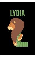Lydia: Journal (Diary, Notebook) Personalized Custom Name Alphabet Lion Birthday Gift for Girls