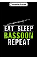Composition Notebook: Vintage Eat Sleep Bassoon Repeat Funny Music Orchestra Gift Journal/Notebook Blank Lined Ruled 6x9 100 Pages