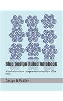 Blue Design Ruled Notebook