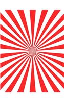 Sunbursts Notebook: Comic Red Ray Journal Book Ruled Lined Page Paper For Kids Girl Boy Women Men Great For Writing Diary Note Pad Planner School College Retro Vintage (1 Sunbursts Notebook)