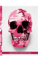 College Ruled Composition Book: Painted Camouflage Skull Composition Book, Journal, 7.44 x 9.69 inches, College Ruled Notebook with Page Numbers, Note Taking and Journaling, 100 Nu(2 Painted Camouflage Skull)