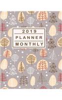 2019 Planner Monthly: 12 Month January 2019 to December 2019 for to Do List Calendar Schedule Organizer and Soclal Media Passwords and Journal Notebook with Inspirational Quotes