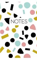 Notes: Modern Abstract Colorful Confetti Notebook Journal. 120 Blank Lined Pages for Writing.