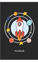 Notebook: Lined Journal for Astronauts, Rocket and Space Fans - Paperback, Diary Gift for Men, Women and Children