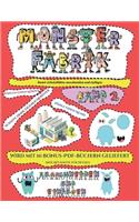 Bastel-Arbeitsblätter ausschneiden und einfügen: Ausschneiden und Einfügen -Monsterfabrik Band 2(54 Bastel-Arbeitsblätter Ausschneiden Und Einfügen)