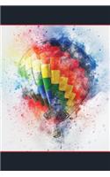 Colorful Balloon - Lined Notebook with Dark Gray Border on Cover