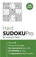 Hard Sudoku Pro: Book for Experienced Puzzlers (200 puzzles) Vol. 59
