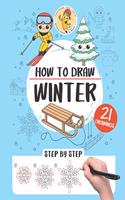 How to draw winter: 21 step-by-step drawings