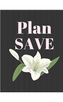 Plan Save: Finance Monthly & Weekly Budget Planner Expense Tracker Bill Organizer Journal Notebook Budget Planning Budget Worksheets