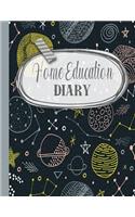 Home education diary: The comprehensive undated planner for home educators to plan and record the academic year in a personalised manner - Space sketch cover art deisgn