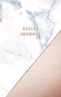 Bullet Journal: Rose Gold Detail and White Grey Marble - Dot Grid Bullet Journal Notebook, Gift for Women and Teen Girls (7 x 10 - 120 pages)
