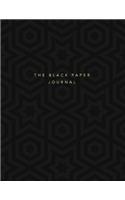 The Black Paper Journal: 8.5x11 Black Paper Notebook - College Ruled - Geometric Pattern(9 Black Journals)