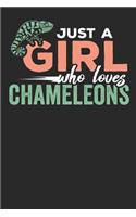 Just a Girl who loves Chameleons: Lined Journal Lined Notebook 6x9 110 Pages Ruled