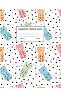 Handwriting Practice Sheets: Cute Blank Lined Paper Notebook for Writing Exercise and Cursive Worksheets - Perfect Workbook for Preschool, Kindergarten, 1st, 2nd, 3rd and 4th Gr