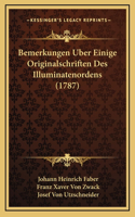 Bemerkungen Uber Einige Originalschriften Des Illuminatenordens (1787)