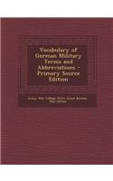 Vocabulary of German Military Terms and Abbreviations