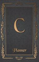 C: Letter Journal Monogram Minimalist Lined Notebook To Do List Undated Daily Planner for Personal and Business Activities with Check Boxes to Help you