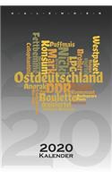 DDR Begriffe Wörter Wolke Kalender 2020