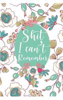 Shit I can't remember journal Notebook Organizer for password and login ID gift for grandma