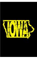 Funny Iowa Distressed Iowa State Map Football Basketball